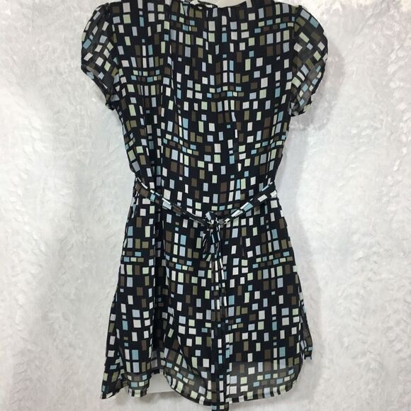 H&M Mama Puff Short Sleeves Abstract Design Maternity Blouse tunic - Picture 4 of 6